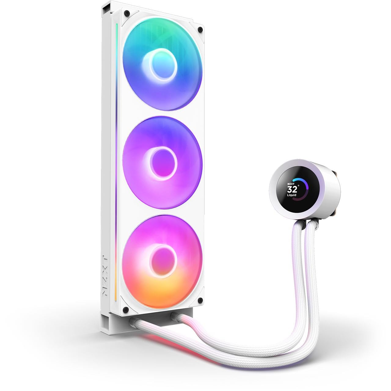 Water Cooler NZXT Kraken Plus 360 RGB Branco Fan F360 Core Tripla