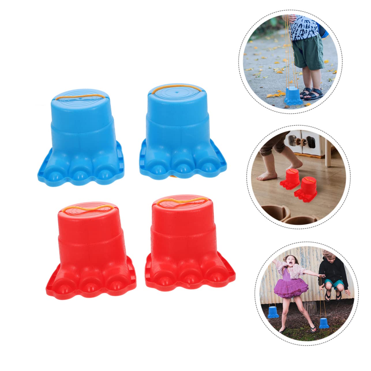 ARTSEWPLY 2Pairs Stilts Agility Training Outdoor Jumping Game Props for Balance Skills Development Slip Design Safe Material for and Coordination