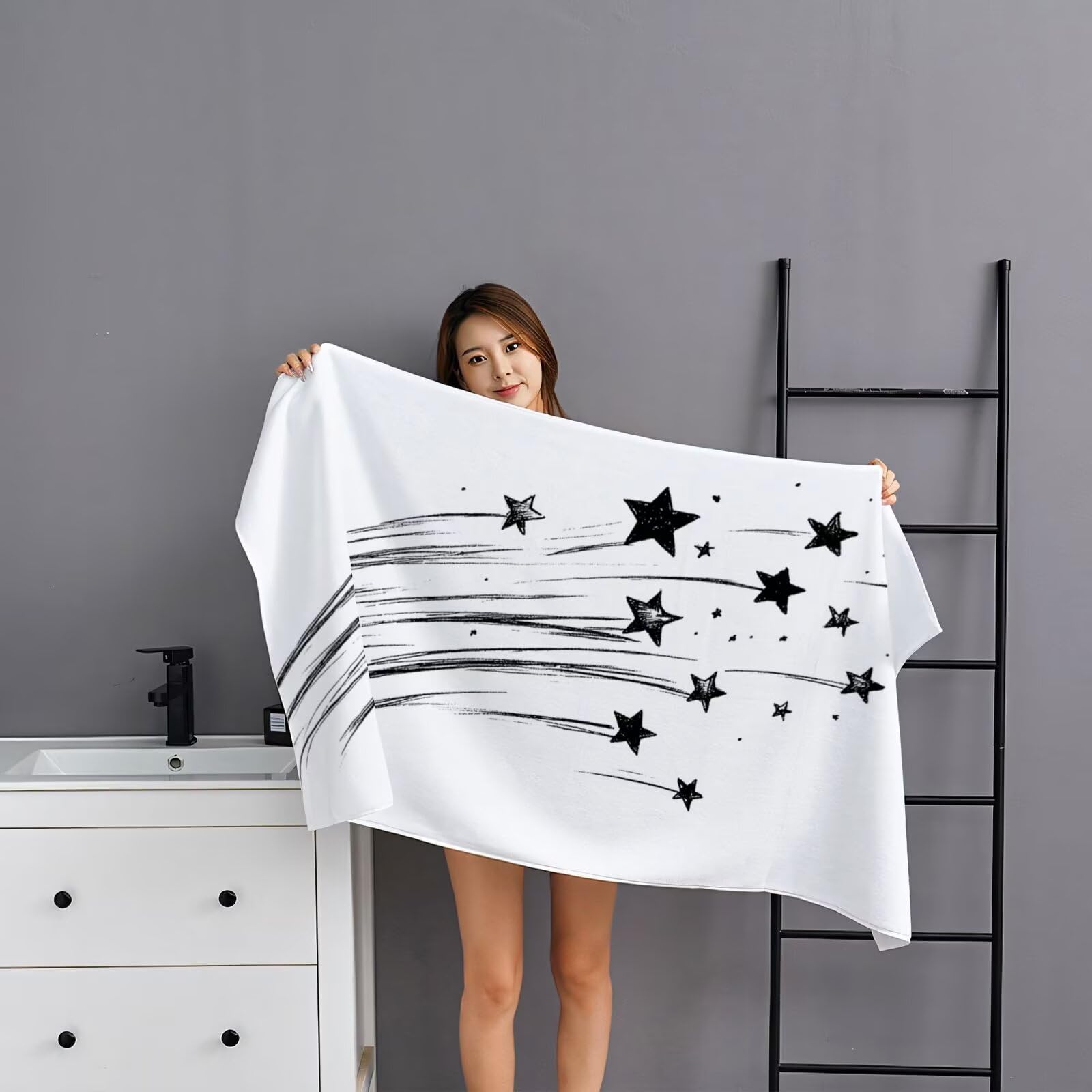 2-pak bardzo dużych 100 x 220 cm prosty szybkoschnący ręcznik z mikrofibry bez piasku i plażowy, lekki podróżny, kompaktowy ręcznik kempingowy z torbą do przechowywania, chłonny dla kobiet, mężczyzn