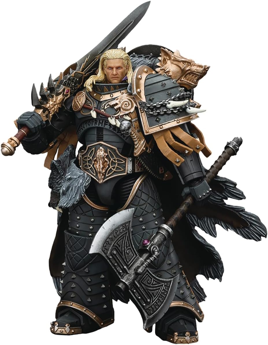JoyToy Warhammer 40k: Space Wolves Primarch Leman Russ 1:18 Scale Action Figure