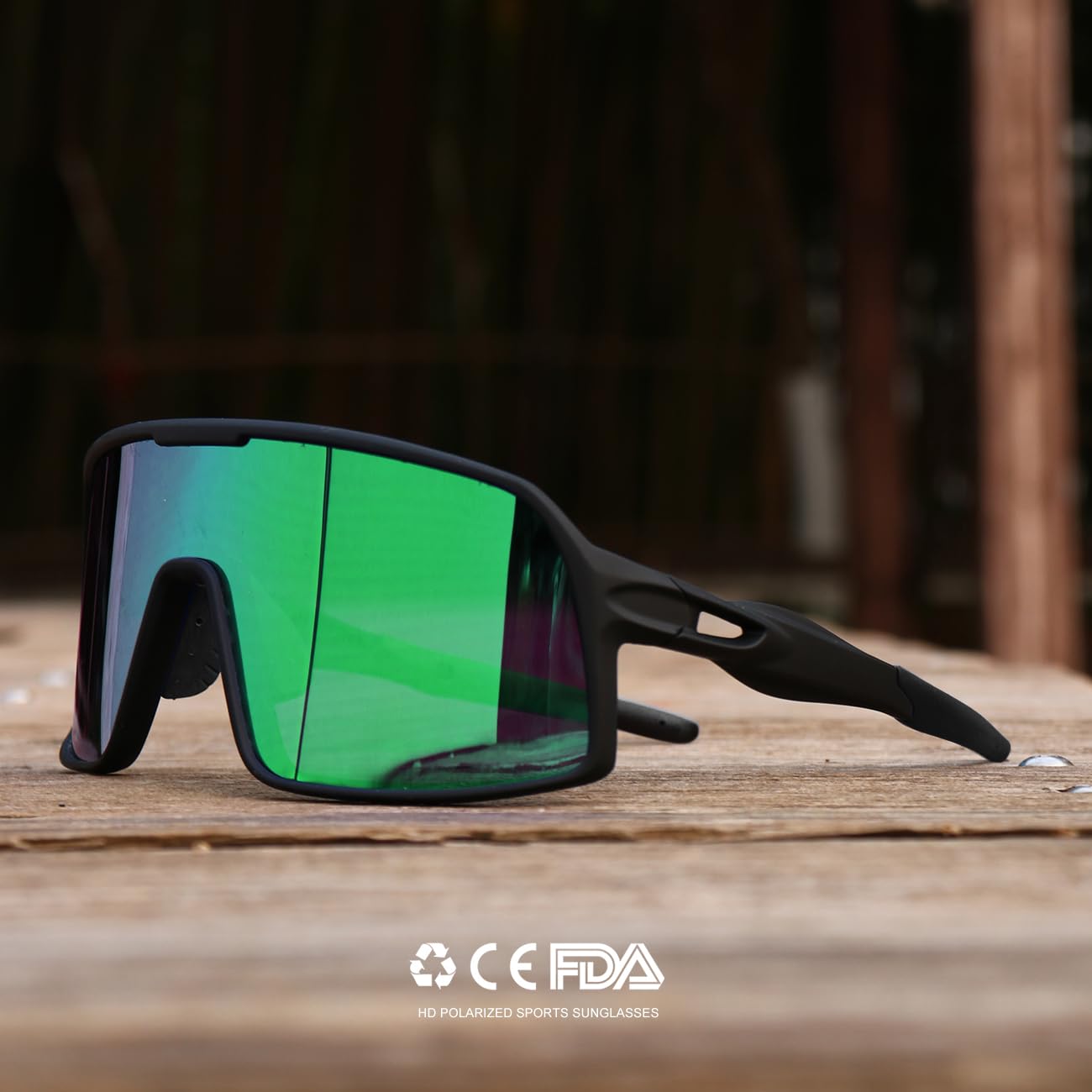 SEKKAF Occhiali da sole sportivi polarizzati per uomo e donna, occhiali da bicicletta, protezione UV per mountain bike, corsa, pesca