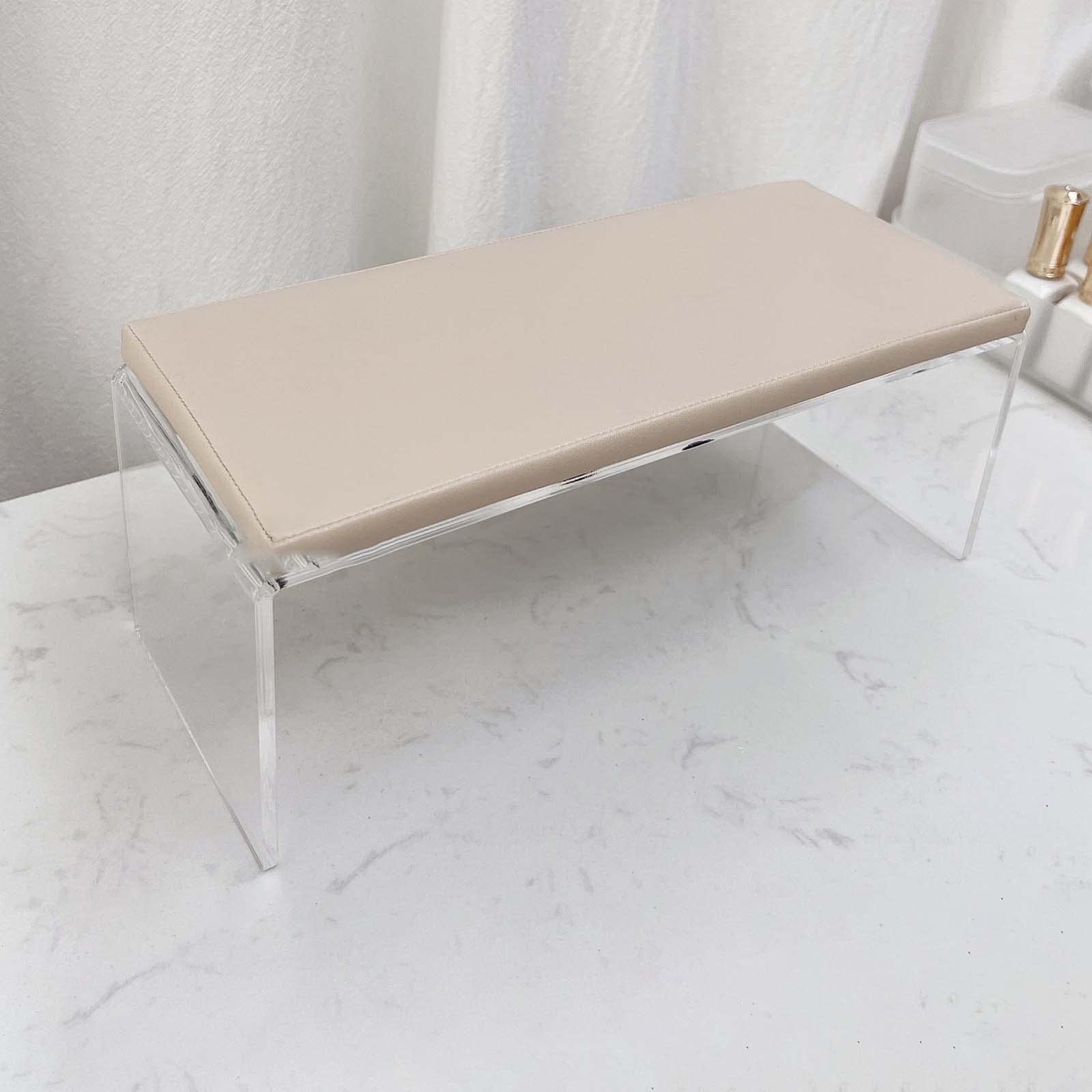 Cuscino poggiabraccia per manicure, antiscivolo, per unghie fai da te, marrone