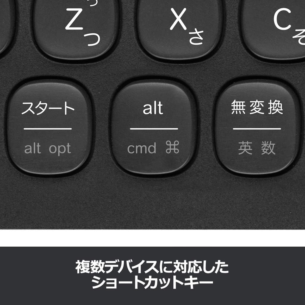 Close-up of the device switching dial on Logitech K480