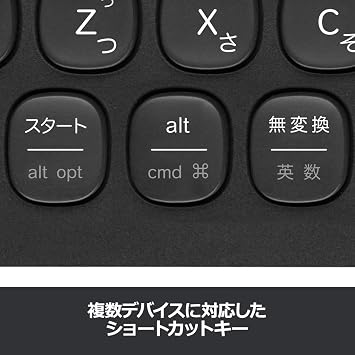 Logicool ロジクール K480BK Wireless Keyboard, Bluetooth, Black; Compatible with Windows, Mac, iOS, Android, Chrome