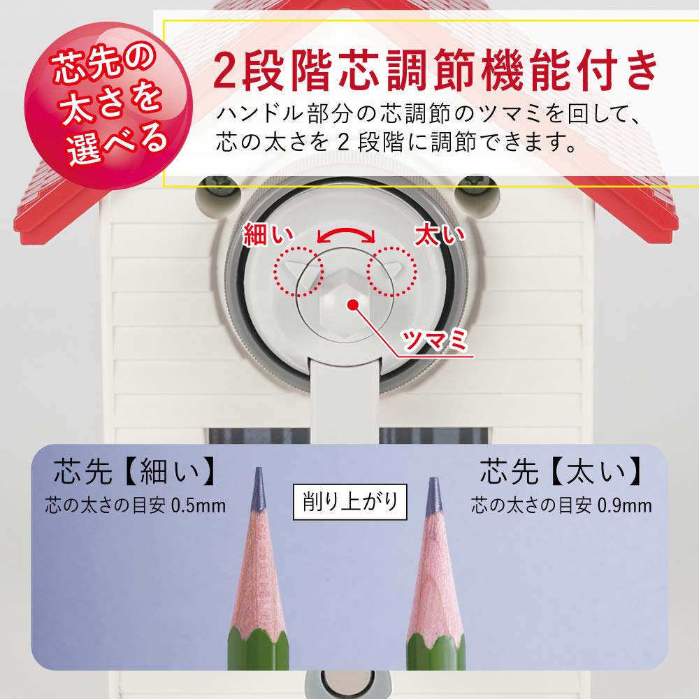 Amazon.co.jp: カール事務器 鉛筆削り カールくんのいえ 日本製 レッド