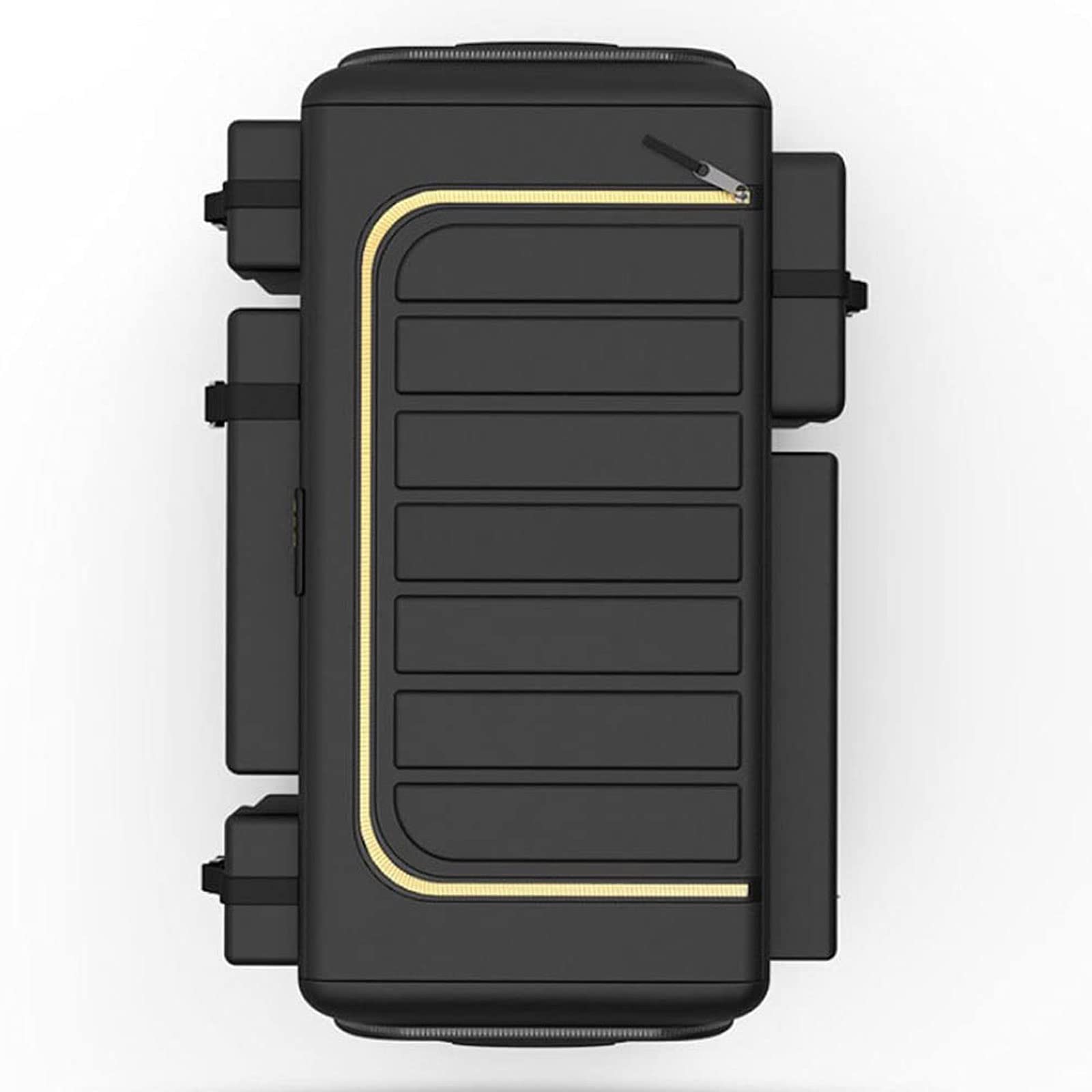 BONITAMultifunctional Boot Foldable Car Storage Box 3 Layer Protection with 6 Storage Areas Waterproof Heavy Duty Car Organiser Durable Car Trunk Storage Box,Black (50L Capacity)