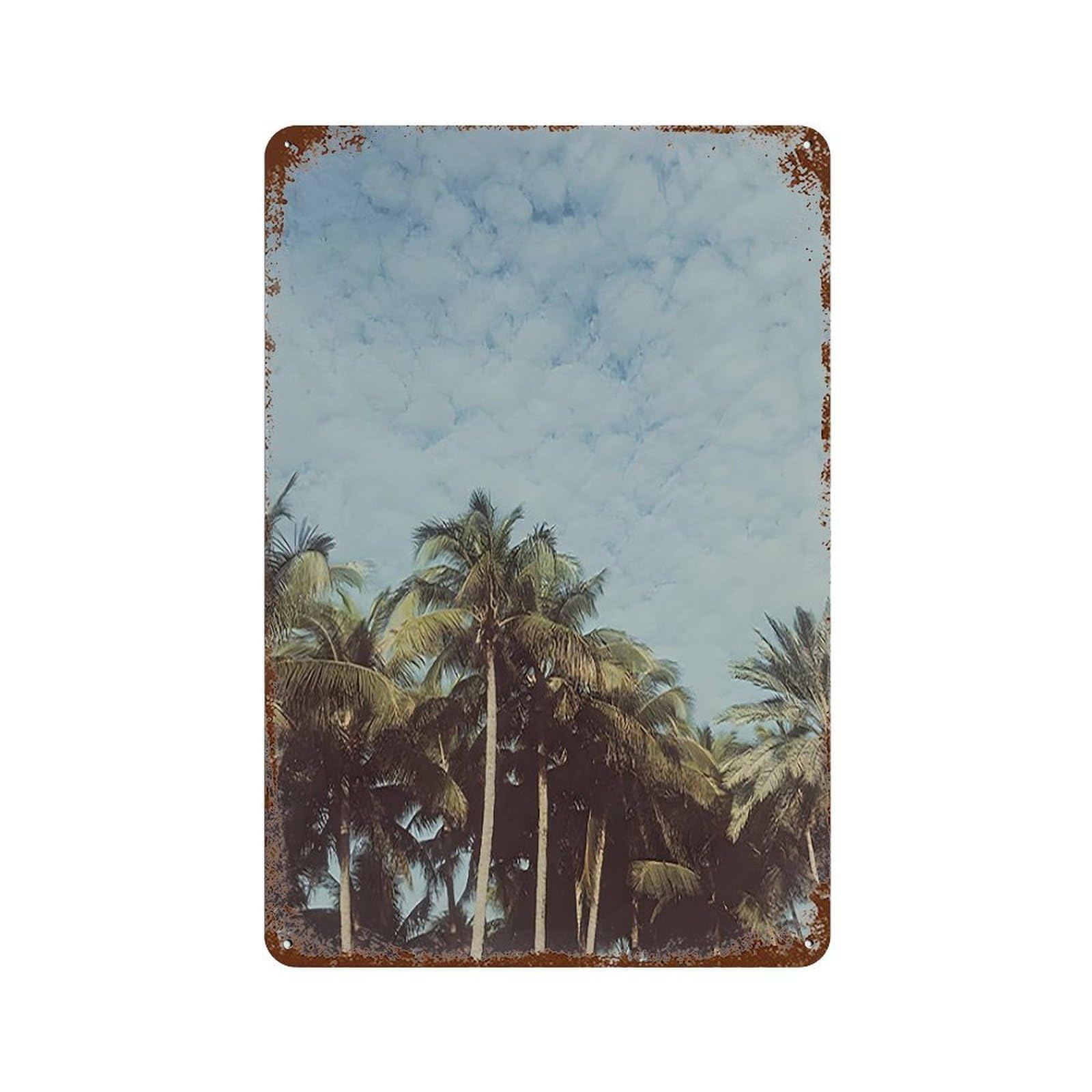 xiaoxiaoshen Palm Tree Wall Decor Art Metal Tin Poster Modern Home Decor Art Home Bar Shop Decorations Vintage Sign 30x20cm