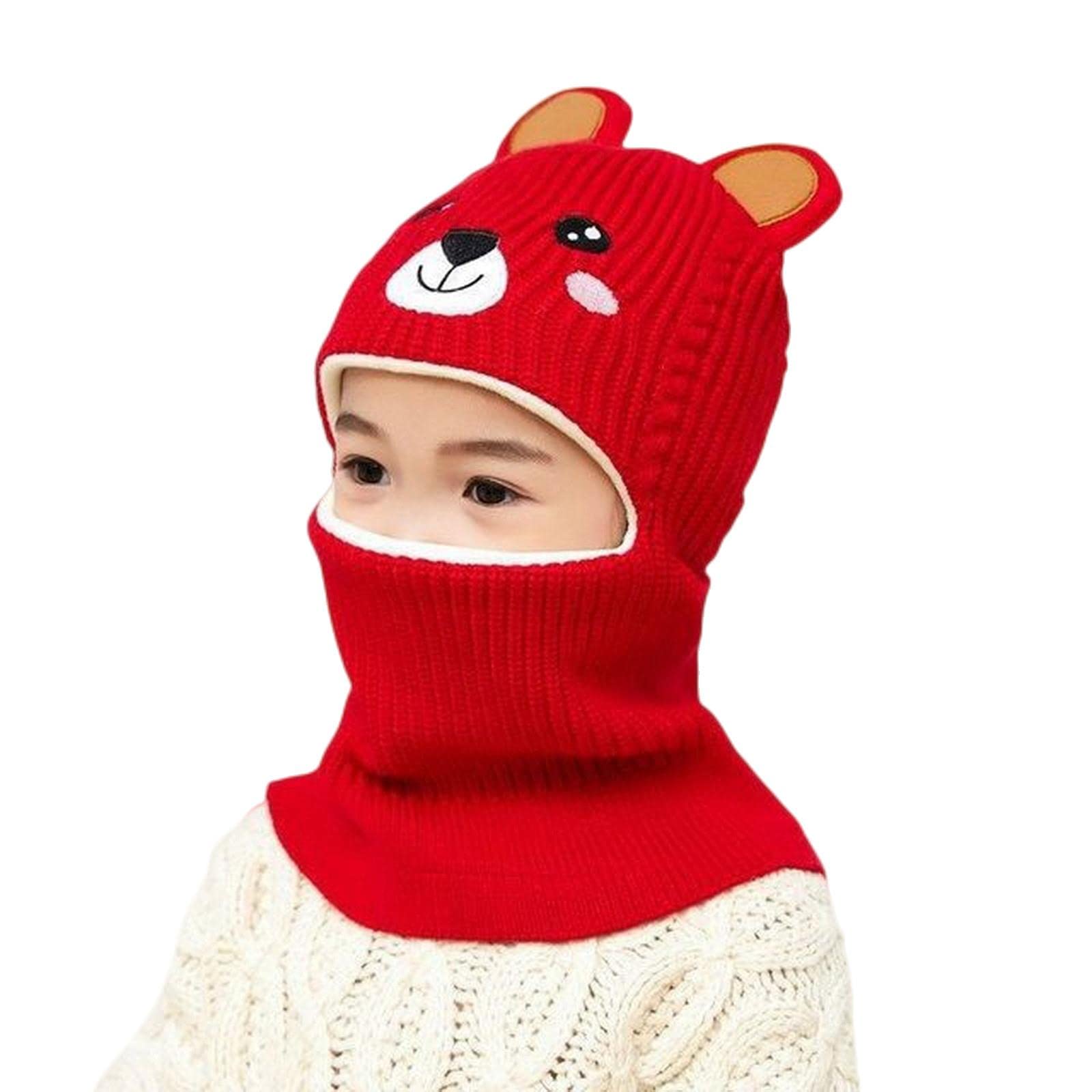 Invierno Niño Gorra Niña Sombrero Infantil Invierno Velvet Bola Capa De Orejas para Niños Autumn Dot Hat Cuello Capítulo Capografía De Fotografía para Niños Y Niñas-Picture,One Size