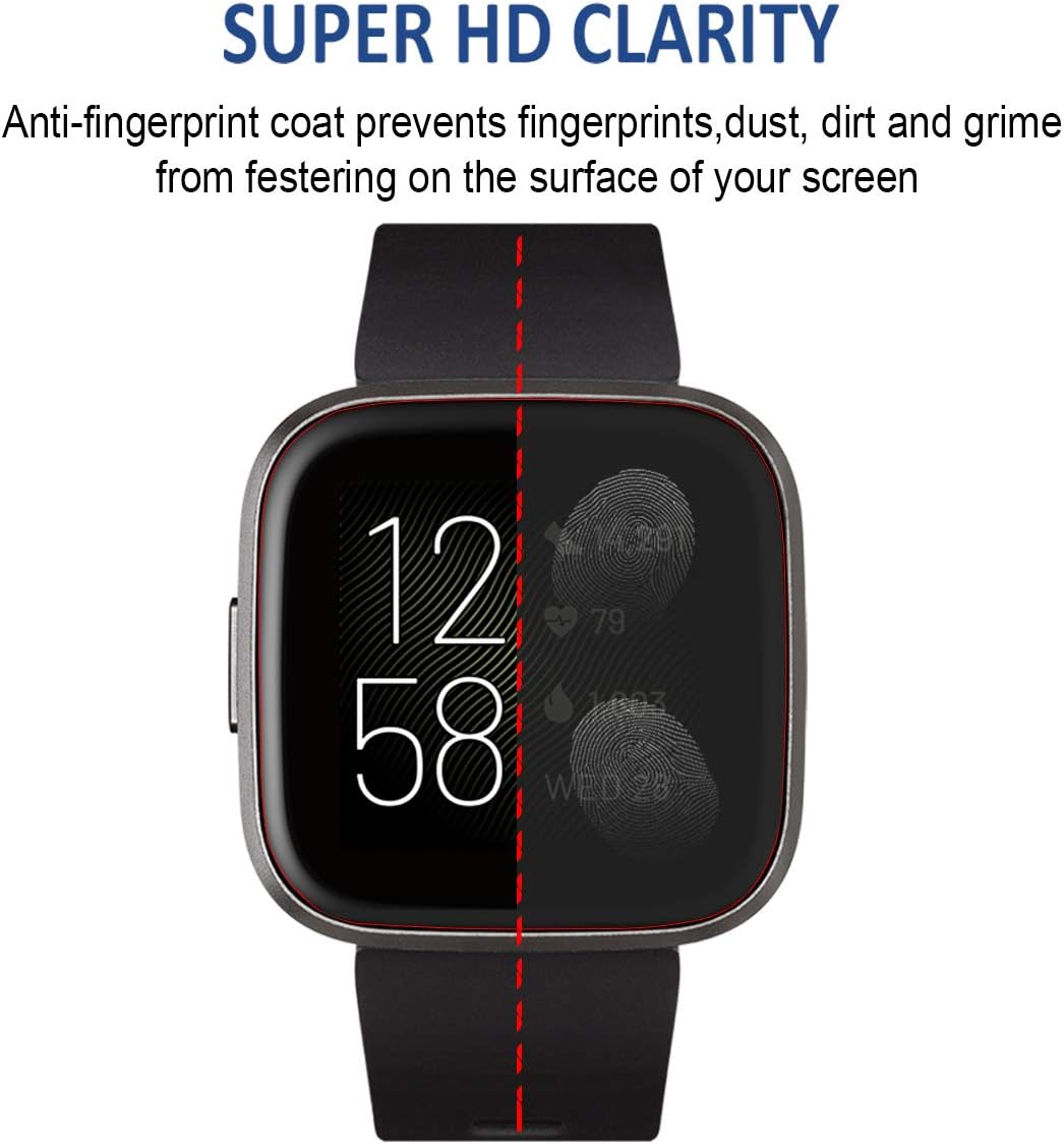 Aresh Screen Protector Compatible with Fitbit Versa 2 Screen Protector LiQuidSkin Film for Fitbit Versa2 Smartwacth (6-Pack)