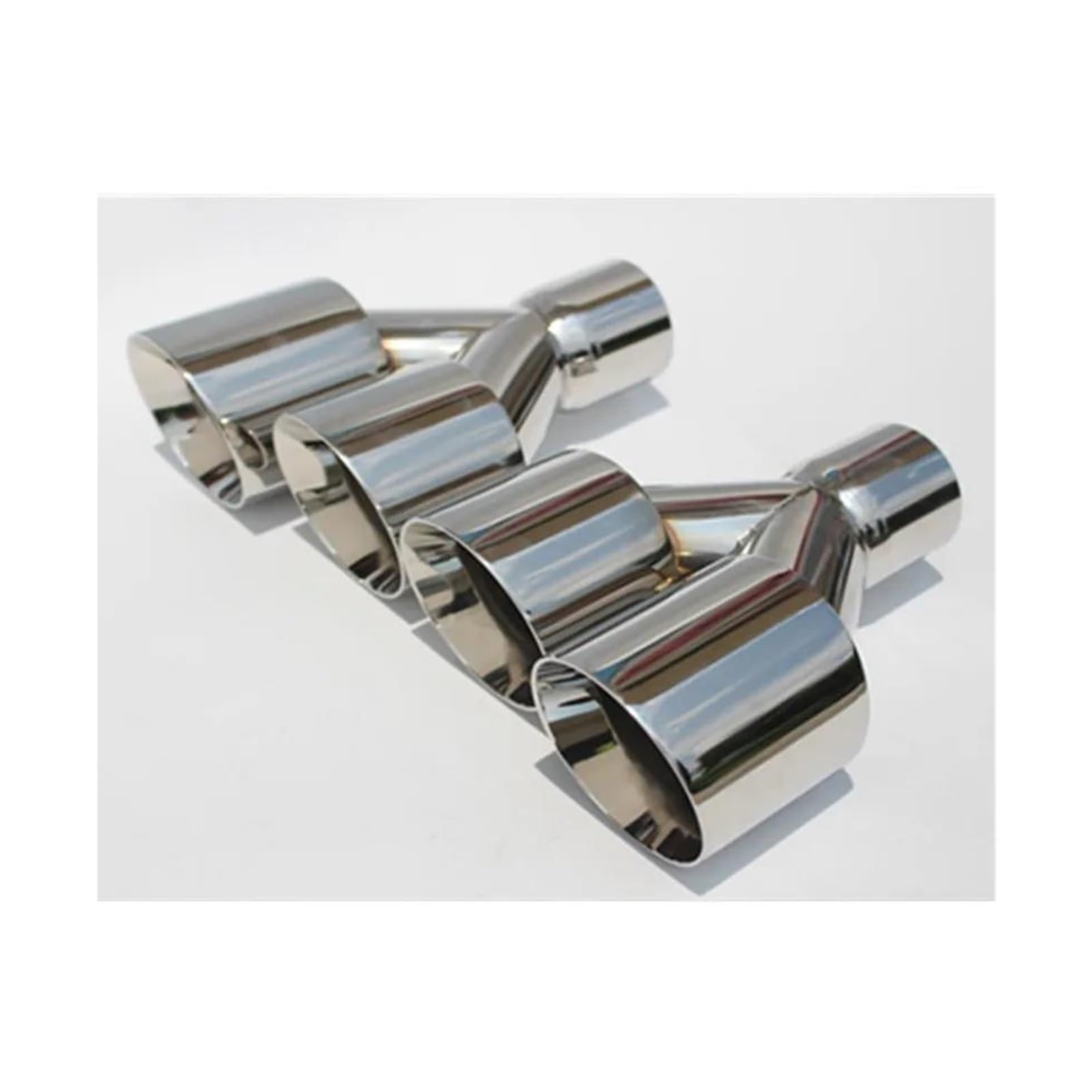 Terminale scarico 1 paio di terminali di scarico automatici universali in acciaio inox 304 da 63 mm/89 mm per golf(66MM IN 89MM OUT)