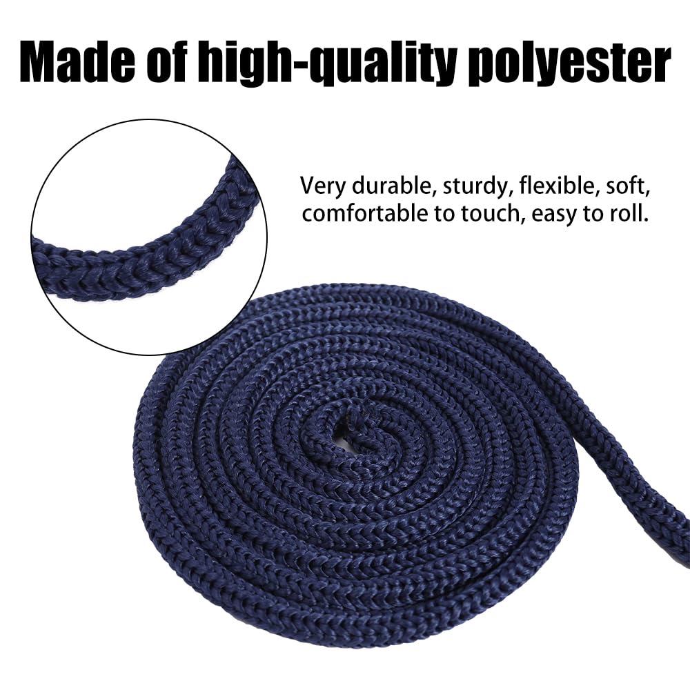 4 Pezzi Corde per Parafanghi per Barche, 150 cm Robuste Linee di Attracco in Poliestere, Corda per Barca per Imbarcazioni Marine Ormeggio