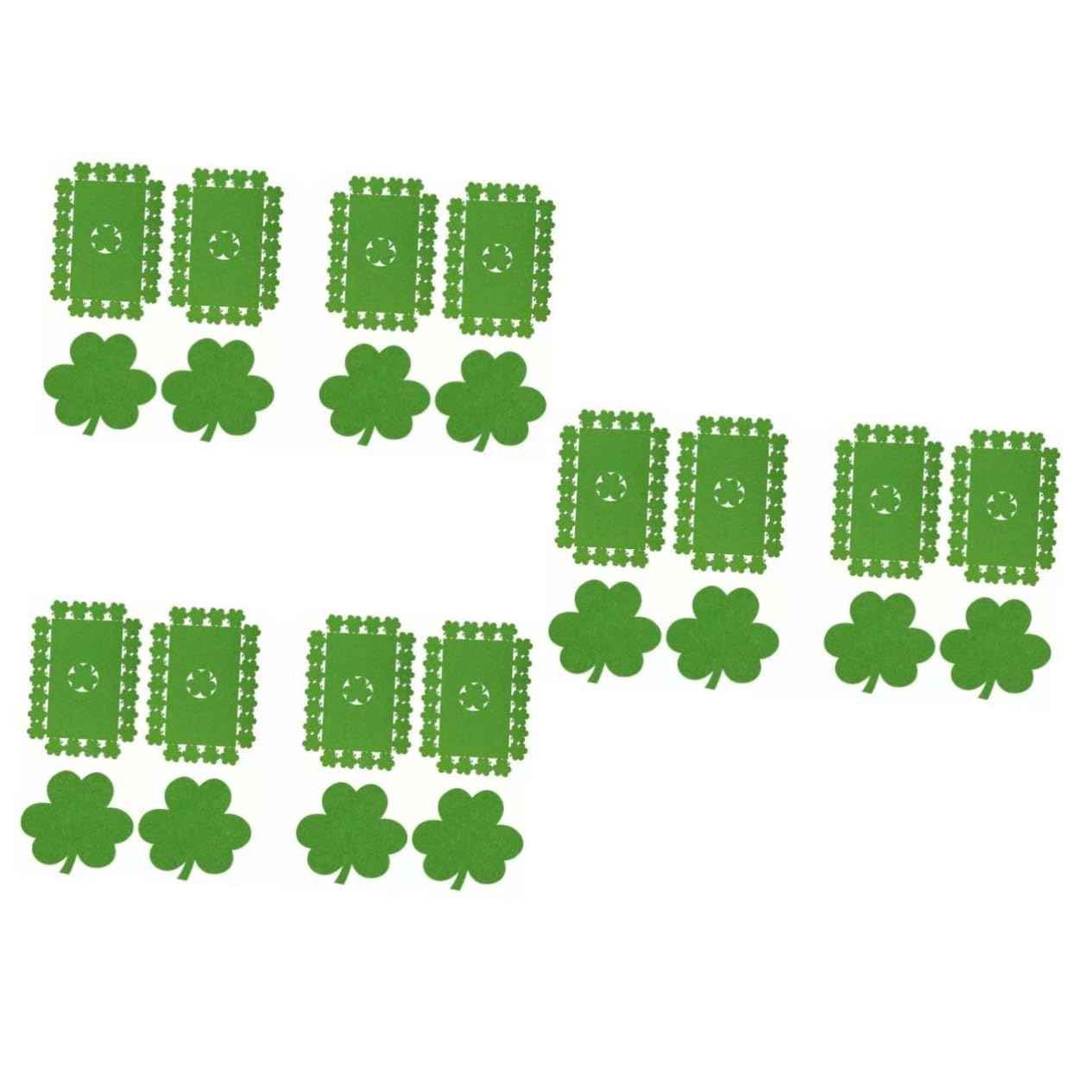 Sous-verres en feutre Saint Patrick Ciieeo | Set de table 24 pièces