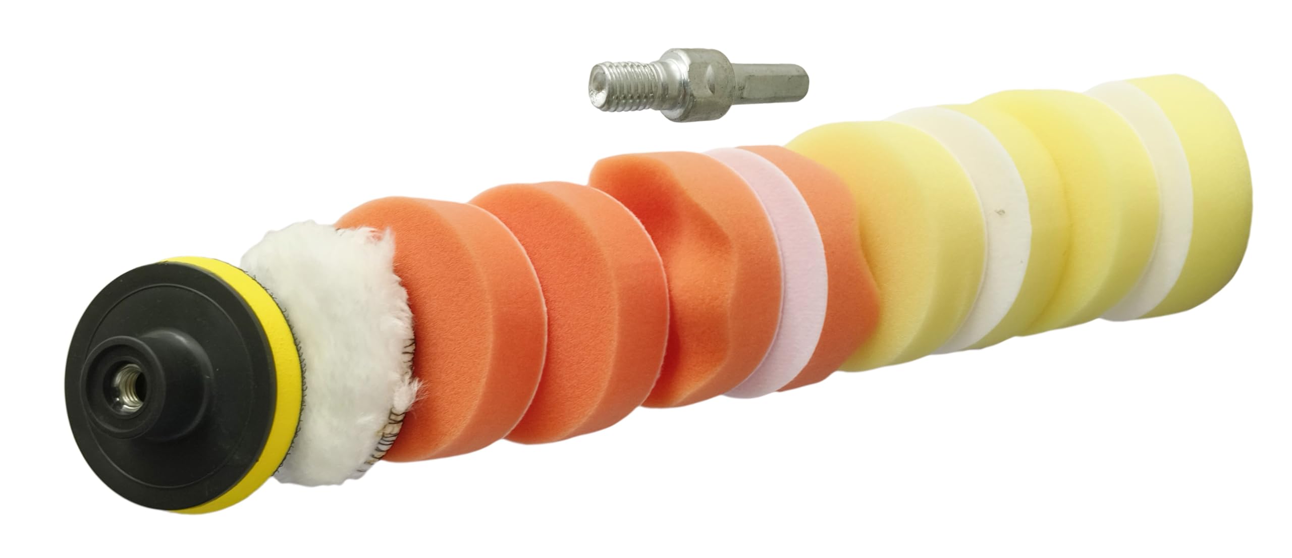 Inditrust Multi type Car Polishing Pads Sponge and Waxing Buffing Woolen Polishing Pads 3inch (10pcs, foam, 3inch)