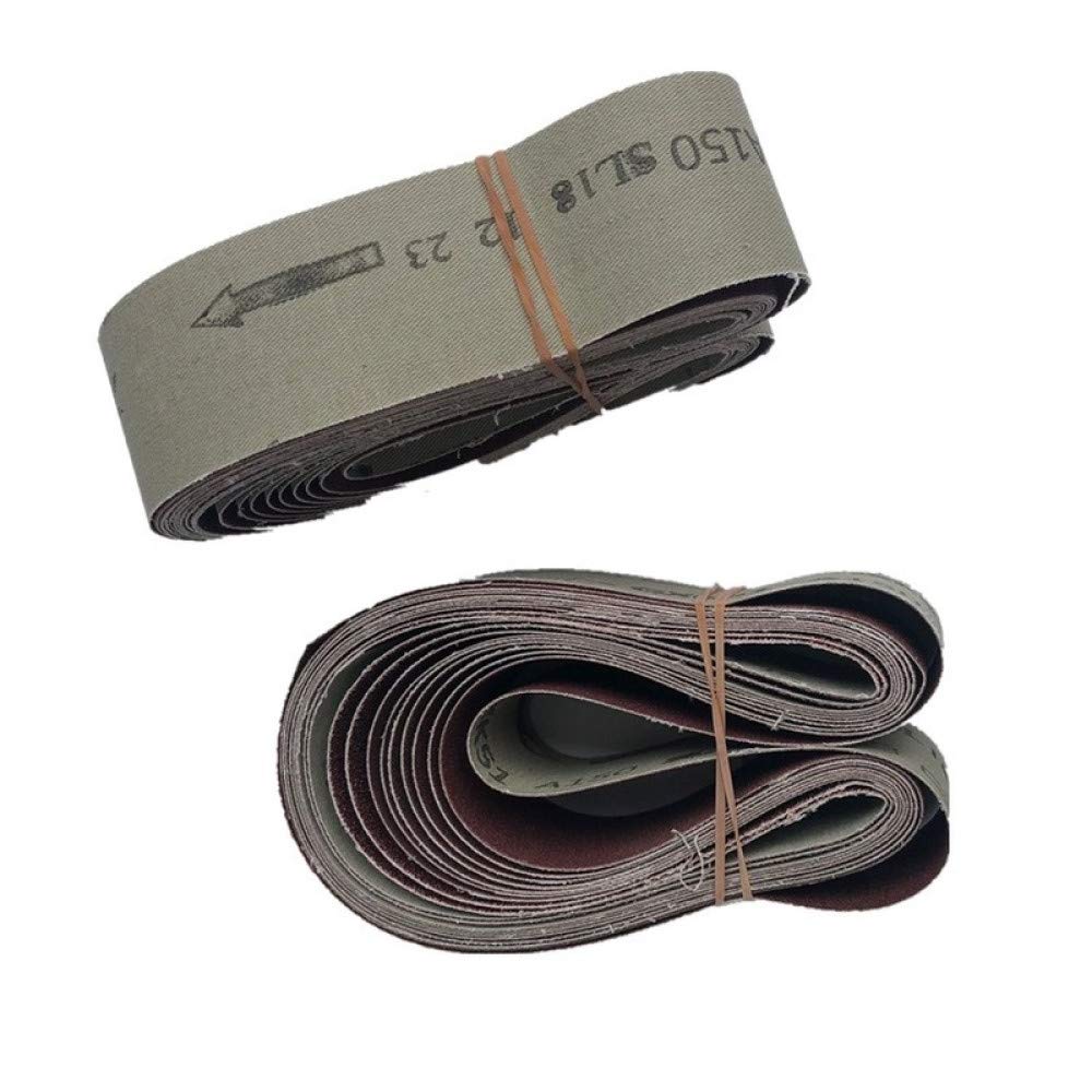 Paquete de 10 bandas de lijado de 686 * 50 mm, lijadora de óxido de aluminio de grano 40-1000, bandas de lijado, máquina pulidora, herramientas abrasivas, 10 piezas de grano 80