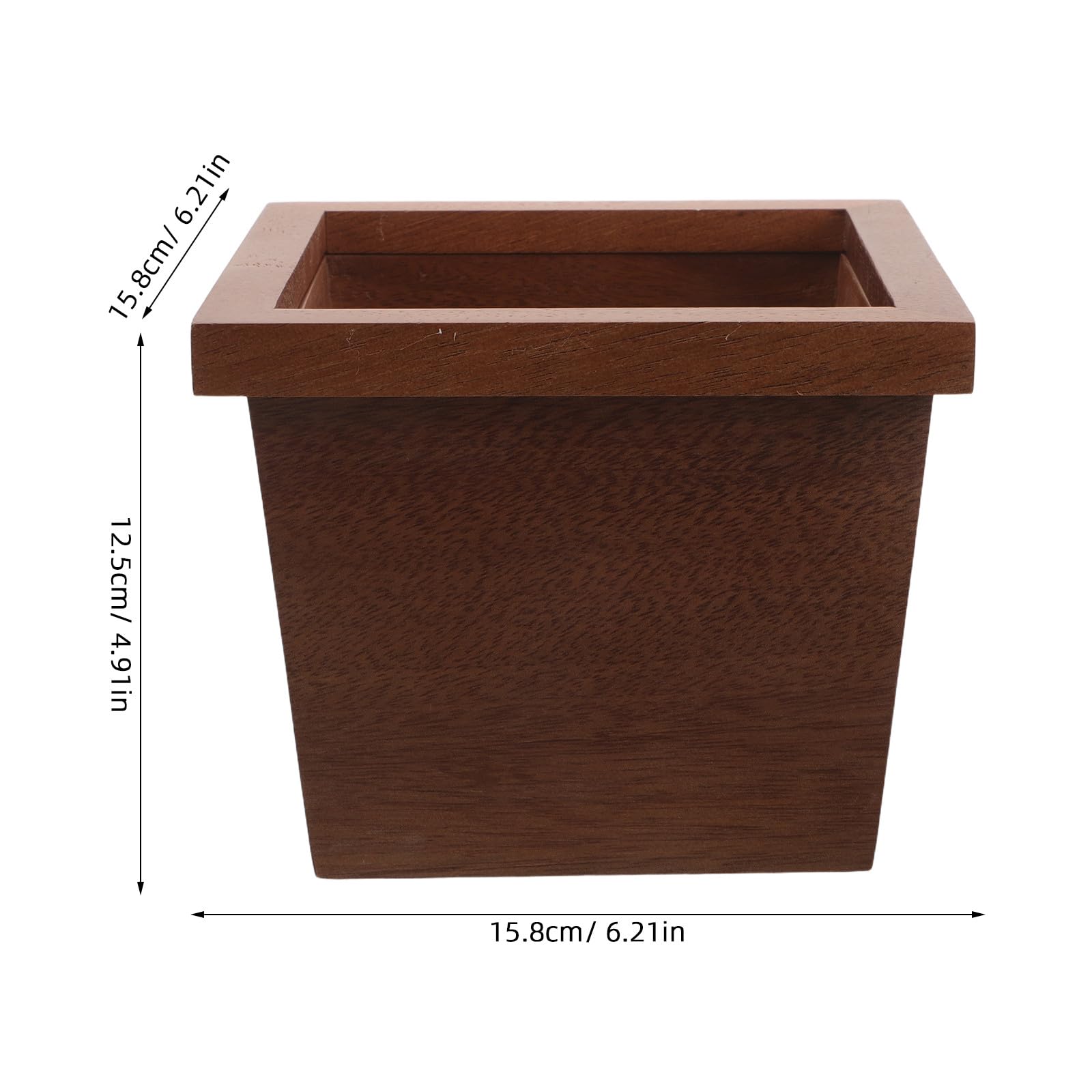 Lurrose Piccolo cestino da scrivania in legno con anello di pressione: mini cestino per rifiuti da scrivania, pattumiera per bagno, mobiletto e comodino del dormitorio