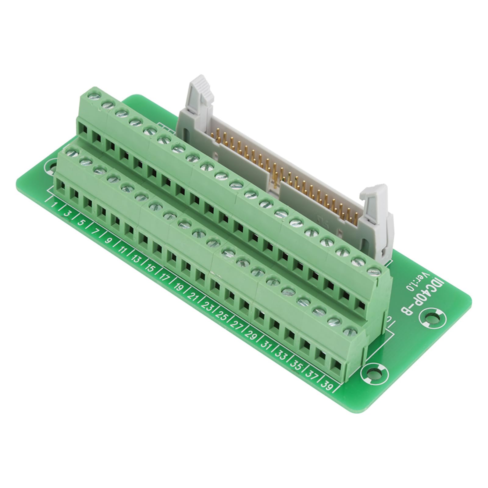 – IDC40P 40Pin Male Header IDC Connector Breakout Board for PLC Interface 40Pins Terminal Block Adapter with Bracket
