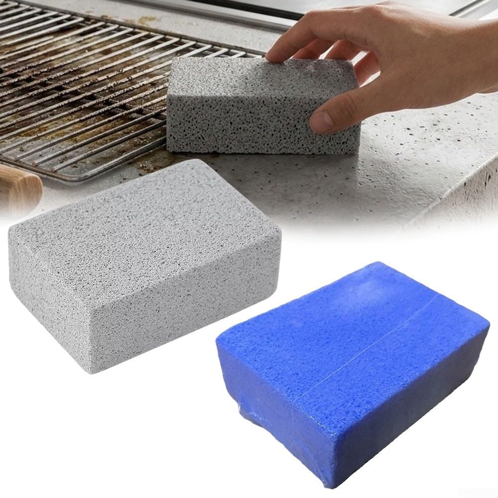 Pietra Pomice Espanso per Barbecue per sicura Pietra Pomice Espanso(Blue) | Rimuove grasso e ruggine, azione rapida post-cottura, per sicura per alimenti, per ideale per ghisa