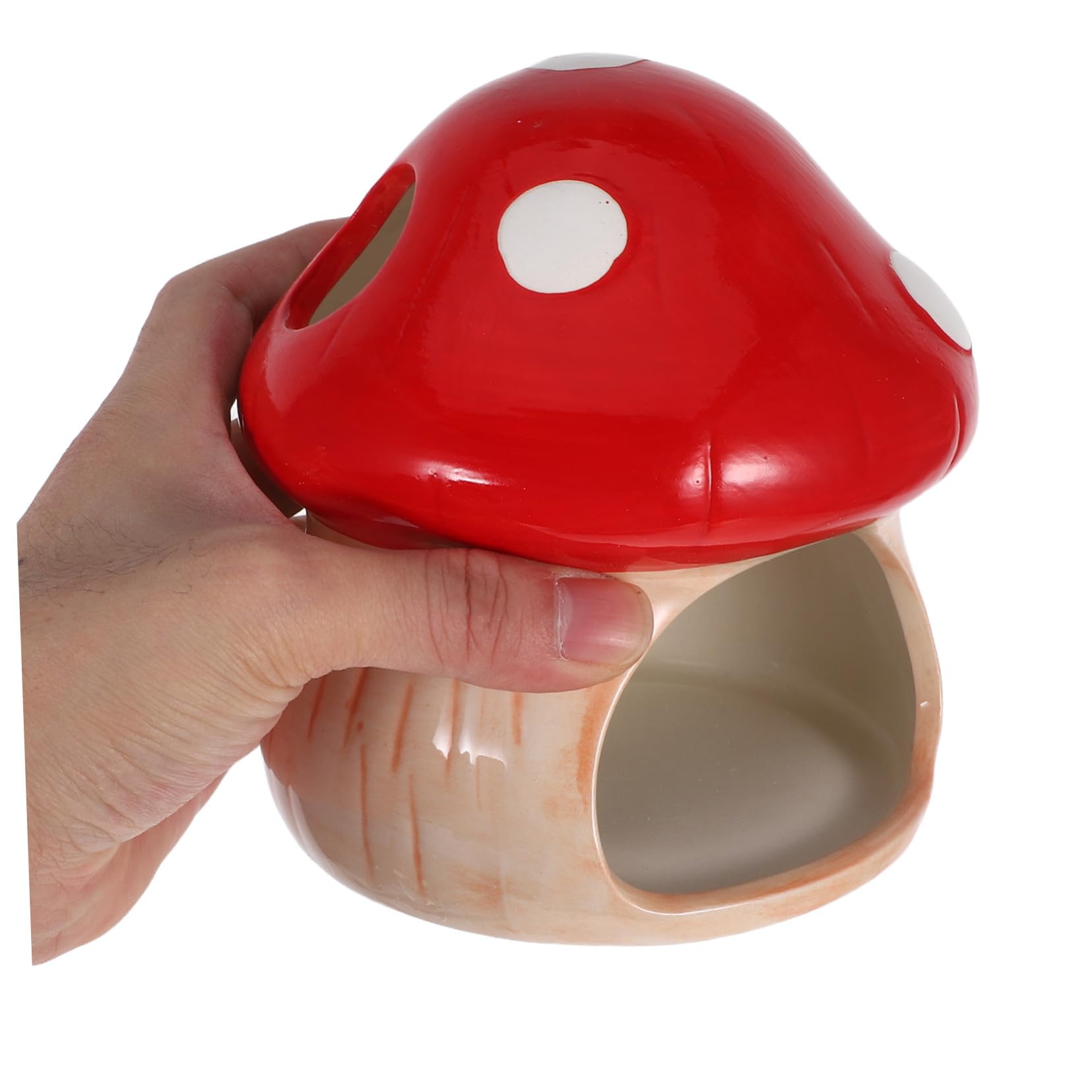 Fischversteck Aquarium Betta Versteck Keramik Pilzhaus Ornament Aquarium Garnelenversteck Fischtank Dekorationen Betta Höhle