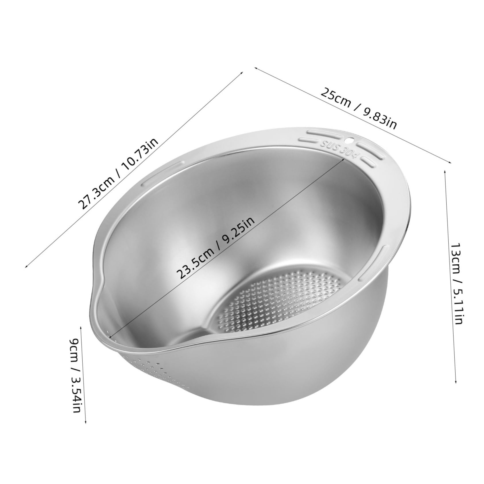 Lavadero De Arroz De Acero Inoxidable Colador Multifuncional Para Lavar Arroz Frutas y Verduras La Cocina Escurridor De Alimentos Asa