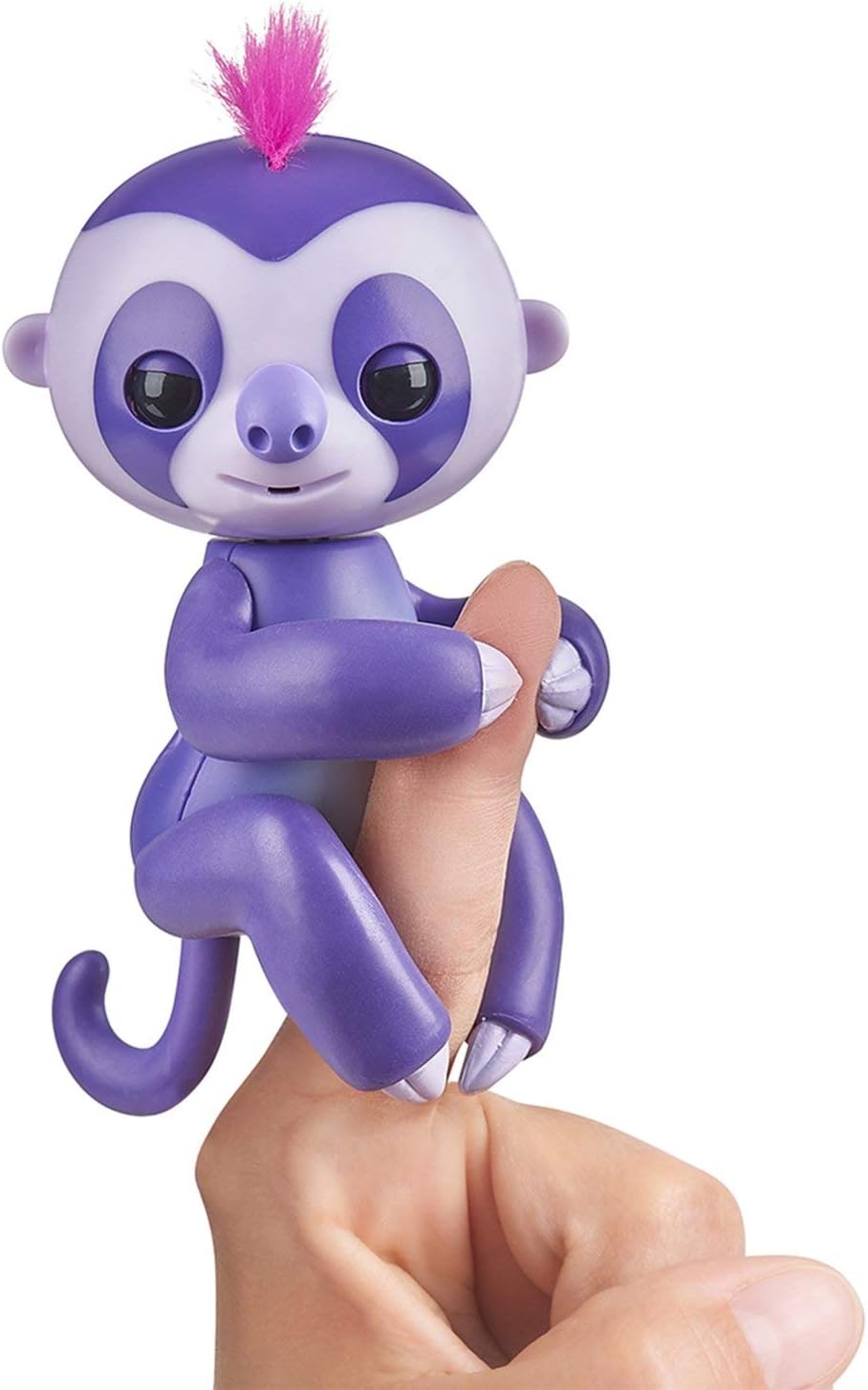 WowWee Fingerlings Sloth Purple Marge 3752 Interactive Toy Reacts to Sound, Movement and Touch
