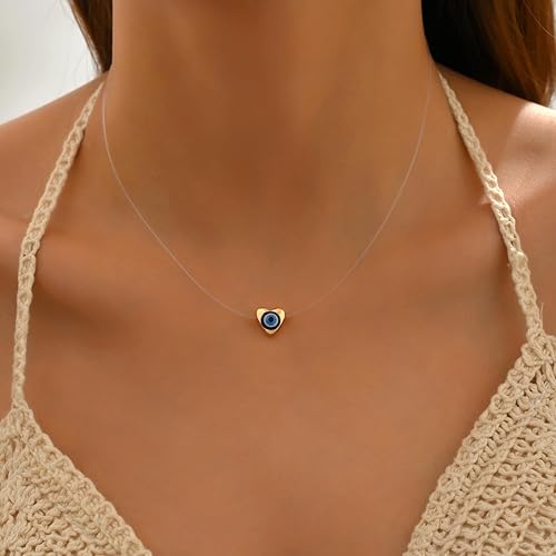 Miniatura 2 de Collar de protección contra el mal de ojo turco Ojo Turco, joyería con colgante para buena suerte y energía positiva, cadena unisex ajustable,