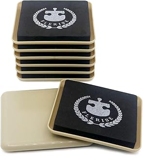 Furniture Sliders FLERISE Furniture Moving Kit Reusable Felt Movers for Carpet and Hardwood Square Floors Sliders Pads 8 Pack (Carpet Slider Pads 4“)