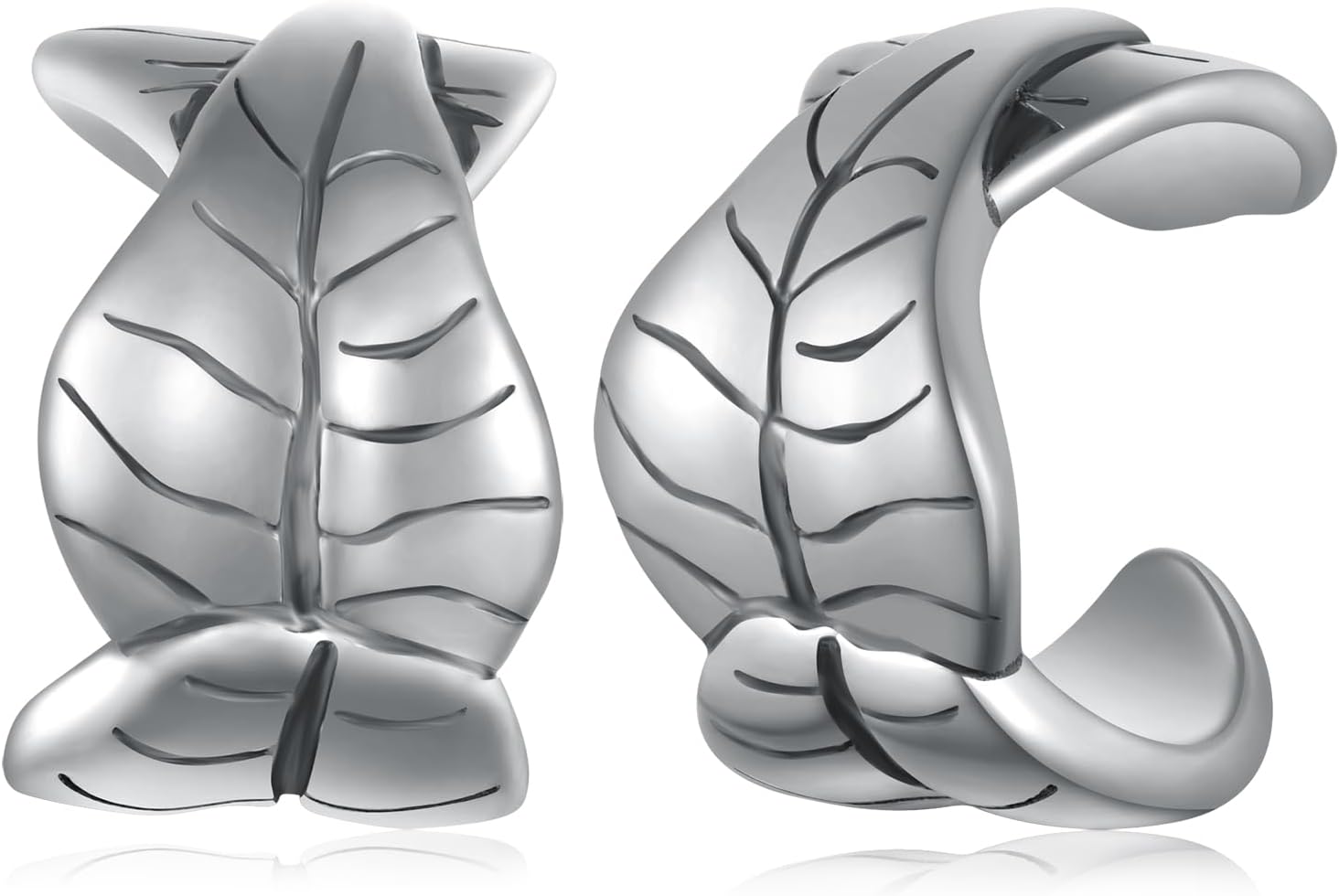 Leaf Ear Cuff Earrings 925 Sterling Silver Leaf Earrings for Women Leaf Jwerly Gifts for Women