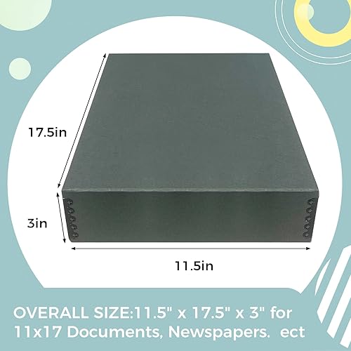 Miniatura 3 de Golden State Art, Caja de almacenamiento de archivo, caja de museo frontal sin ácidos con borde de metal para almacenar obras de arte, fotos,
