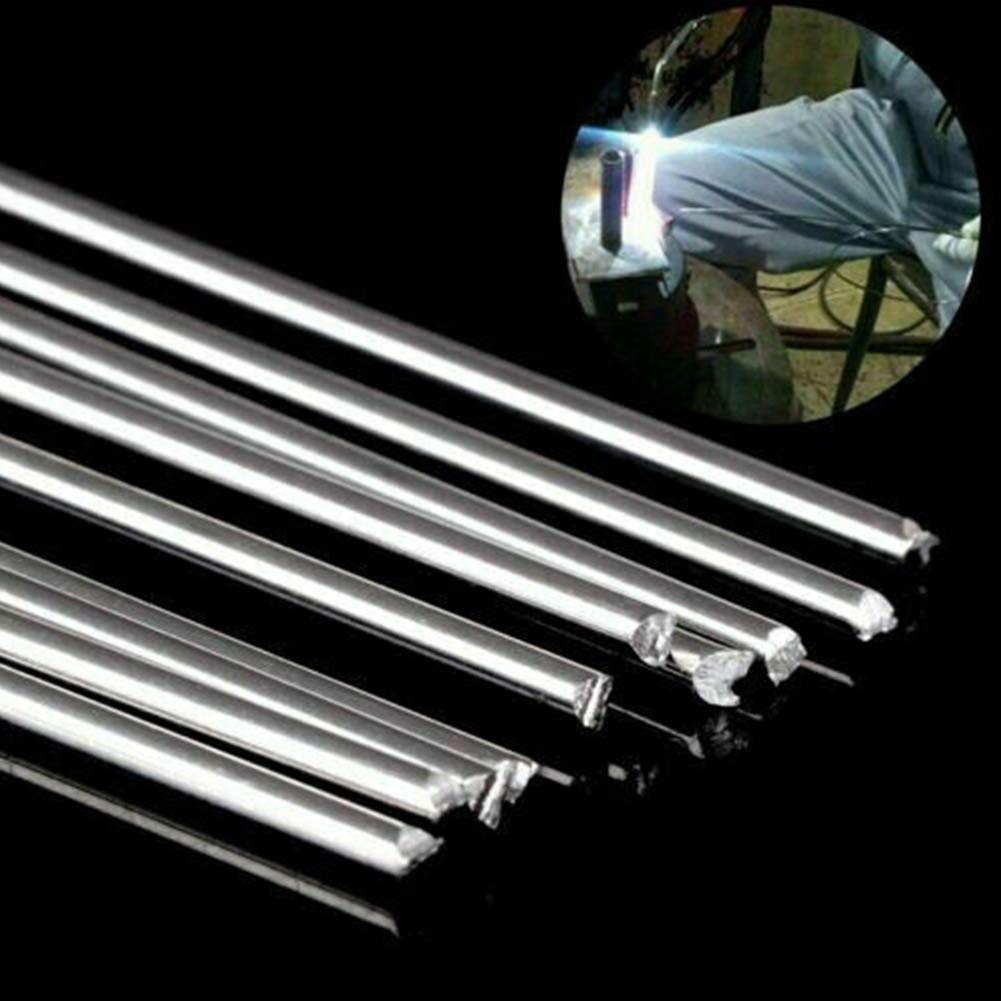 Varilla de Soldadura 10 Uds. Herramienta de Soldadura Profesional Plateada, aplicación Amplia de Peso Ligero de Aluminio de fácil fusión, Varilla de Soldadura de 1,6mm, Soldador para soldar