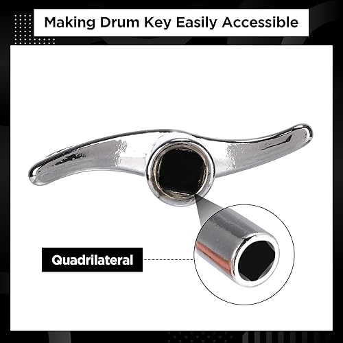 Miniatura 3 de Llave de afinador de tambor, herramienta multifuncional para afinación de tambor, broca de llave de tambor para batería acústica y electrónica,