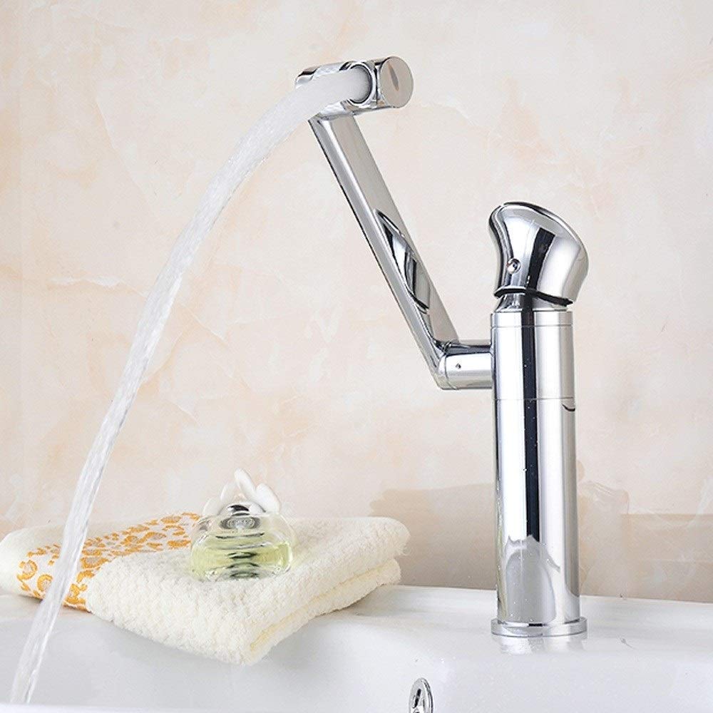 Robinet de cuisine eau chaude et froide orientable à bec haut cascade - 8