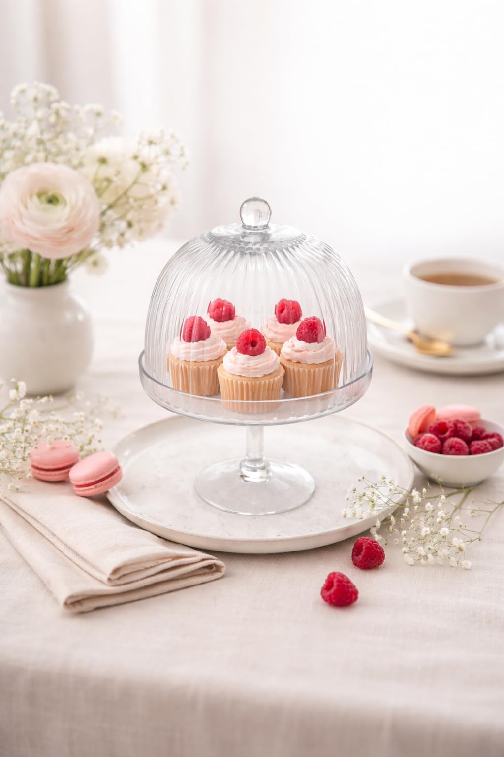KEYHOME | Kuchenform aus Glas mit Deckel, klein, H. 28 cm