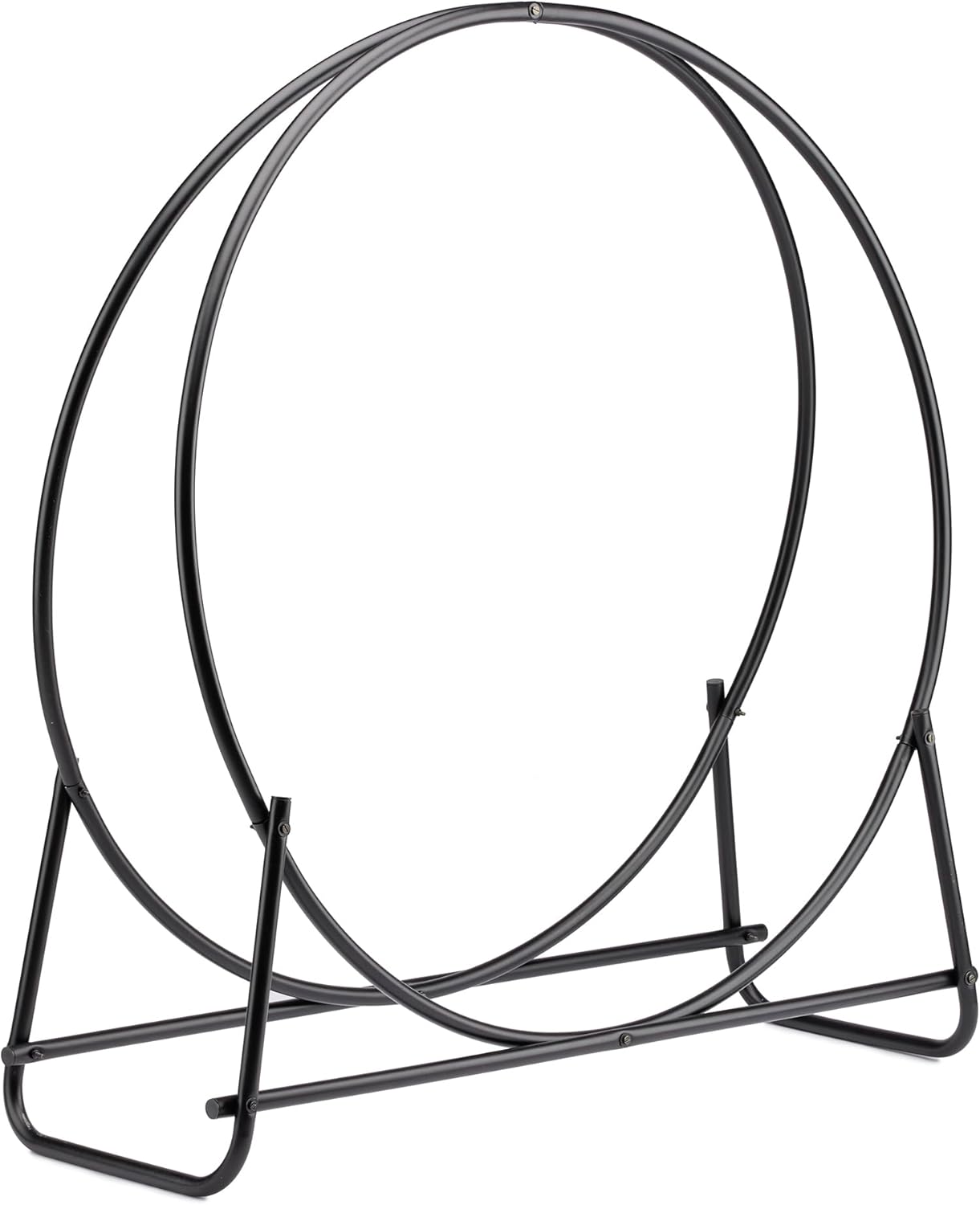 UniFlame W-1881 Black 40-Inch Diameter Tubular Firewood Log Hoop Rack
