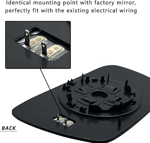 Miniatura 4 de Espejo de repuesto con calefacción para el lado del pasajero derecho para Jeep Grand Cherokee 2005 2006 2007 2008 2009 2010 para Jeep Grand Cherokee