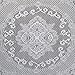 Juvale 59 Inch Round White Lace Tablecloth, Elegant Table Cover for Wedding Reception and Vintage-Style Decor