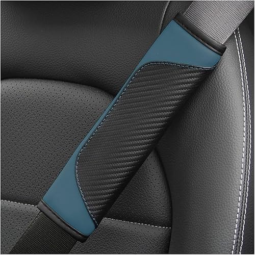 Miniatura 7 de AUCELI 2 fundas para cinturón de seguridad de automóvil, fundas de correa de hombro para cinturón de seguridad de fibra de carbono, almohadilla de
