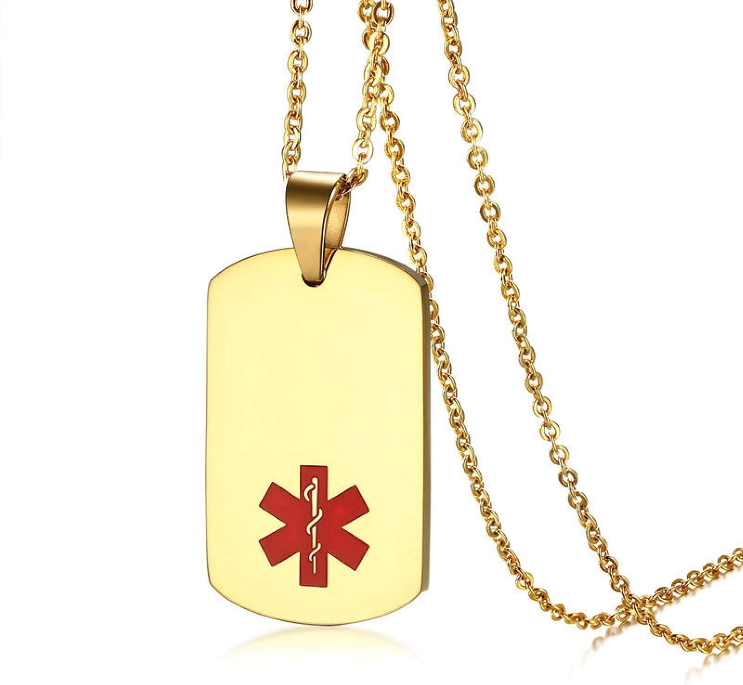 YUNMENG Collar Pendiente Modificado para requisitos particulares de la Alerta médica del Grabado para la Cadena del Acero Inoxidable de los Hombres