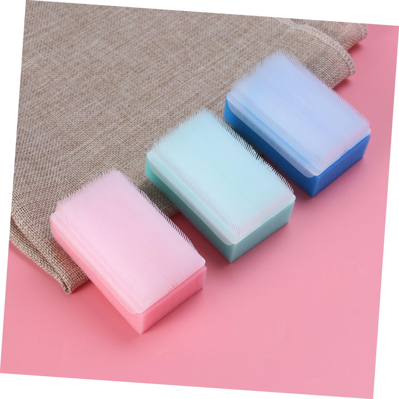 FRCOLOR 3 Set Di Spugna Per Doccia Per Bambini Spazzola Per Massaggio Spazzola Per Il Bagno Per Bambini Piccoli Portatile E Facile Da Usare 5 Set Di Colori 5 Pezzi * 3