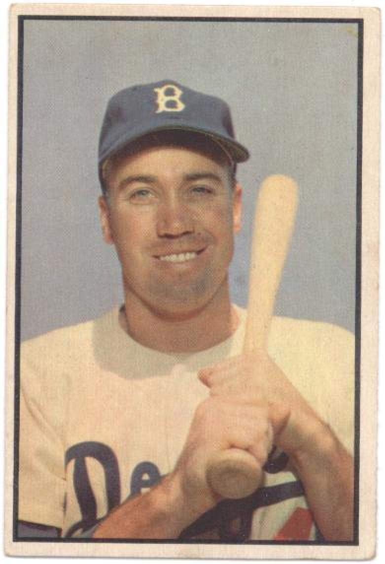 1953 Bowman Color #117 Duke Snider Dodgers MLB Baseball Card VG/EX Very Good/Excellent