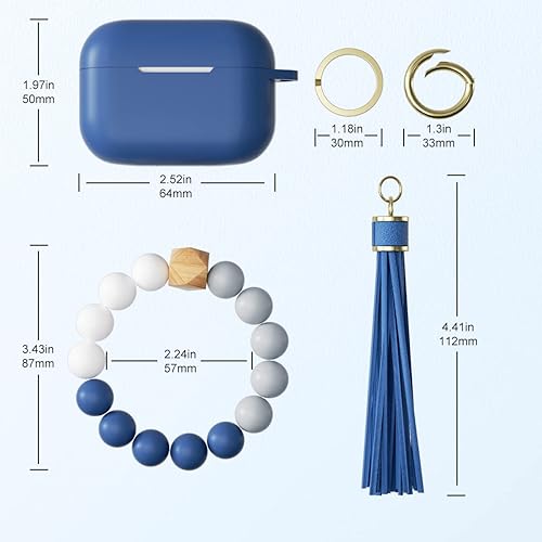 Miniatura 7 de Funda para AirPods, Pro 2 generación 2022, funda de silicona suave compatible con Airpods Pro 202320222019, funda de silicona protectora completa