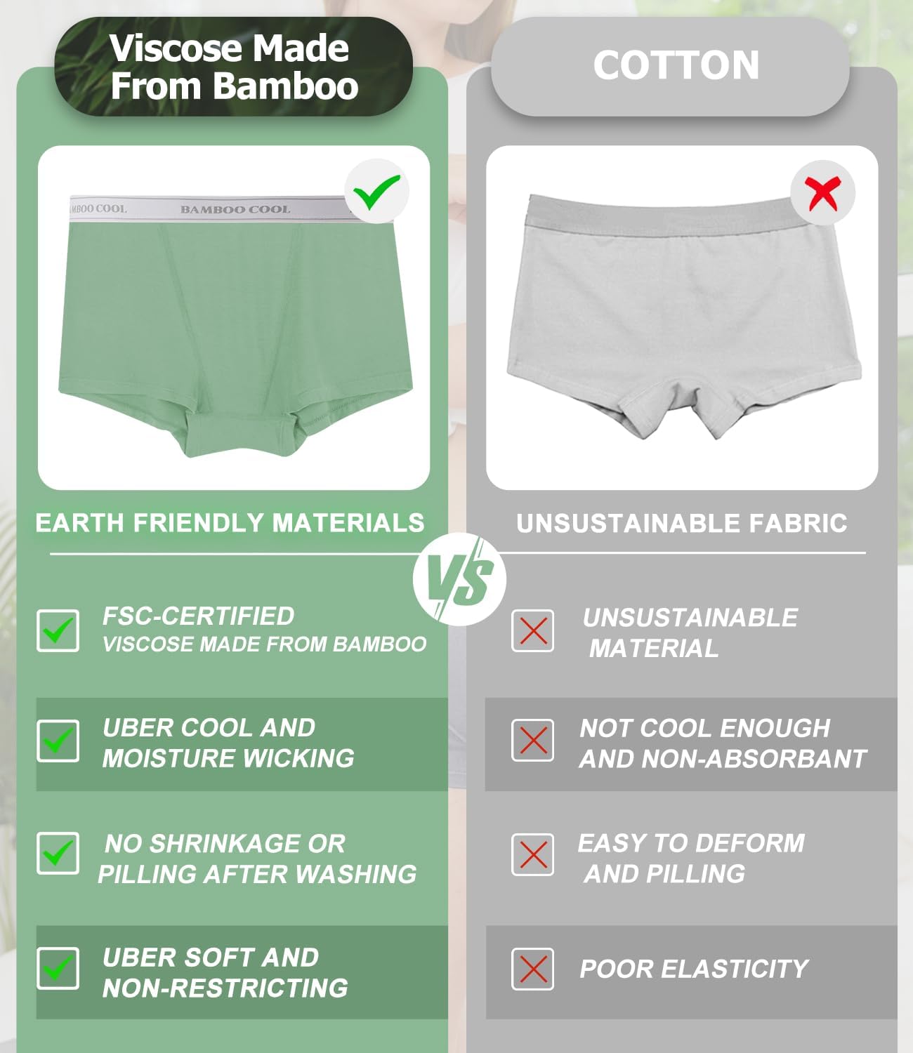 BAMBOO COOL Womens Bamboo Boxer Briefs Underwear Soft Stretch Boy Shorts Panties for Women - Image 4