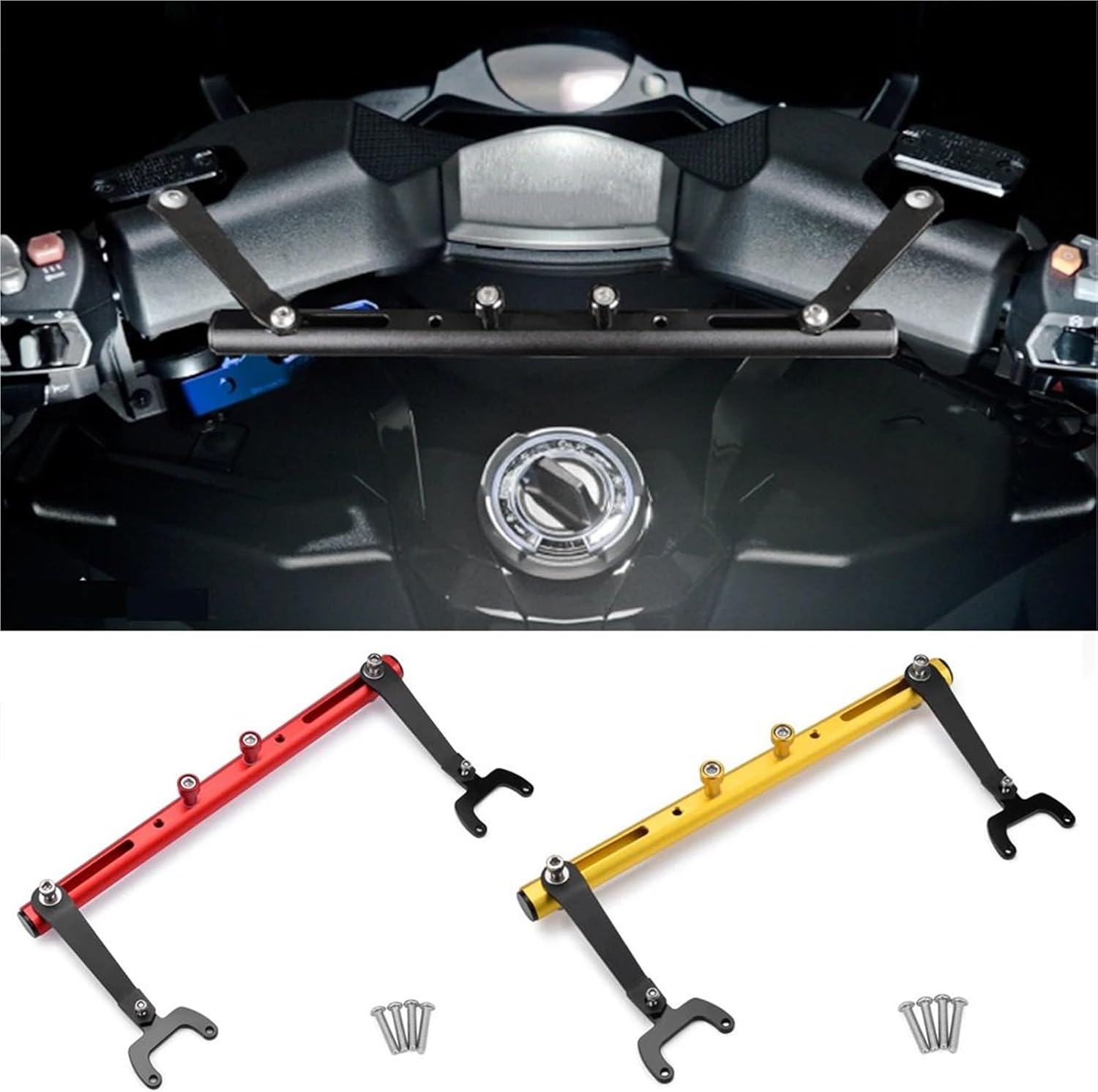 オートバイのハンドルバーの補強 バーグマン 650 '98-'22用 オートバイ用多機能クロスバーバランスバーGPS