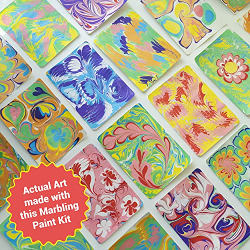 Craftorama Marbling Paint Kit for Kids, Fun and Educational Arts and Crafts Girls & Boys Ages 6-12, Marble Painting on Water Art Set Craft Kit, Great Gift Idea for Kids 4 5 6 7 8 9 10 Year Old - Thumbnail 7