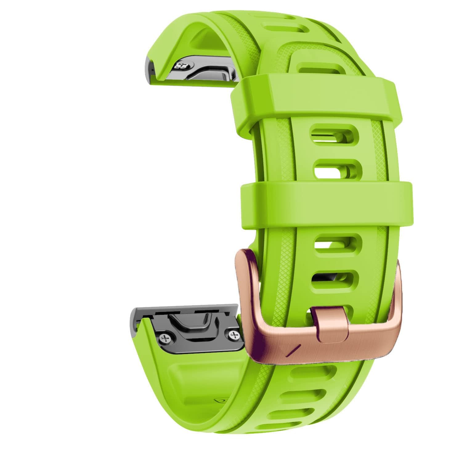 YUXUAN QuickFit Silicone Strap 20mm – Fits Garmin Fenix 8 43mm/epix Pro 42mm, Fenix 7S/6S/5S/5S Plus/6S Pro, D2 Delta S, Descent Mk2S | Smart Watch Accessory (Green)