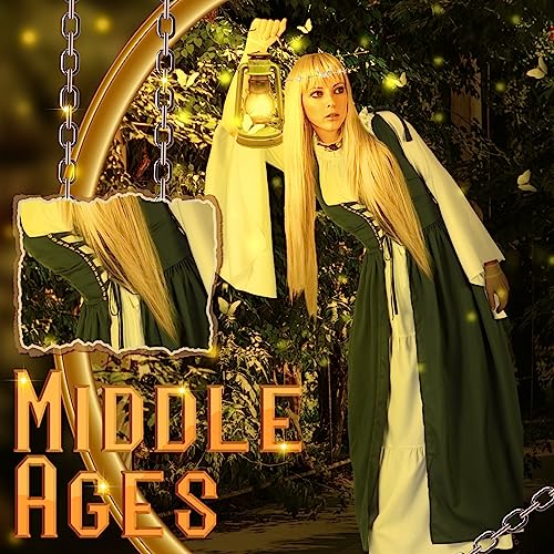 Bonuci Women Renaissance Dress Medieval Costume Women With Elf Ears thumb #6