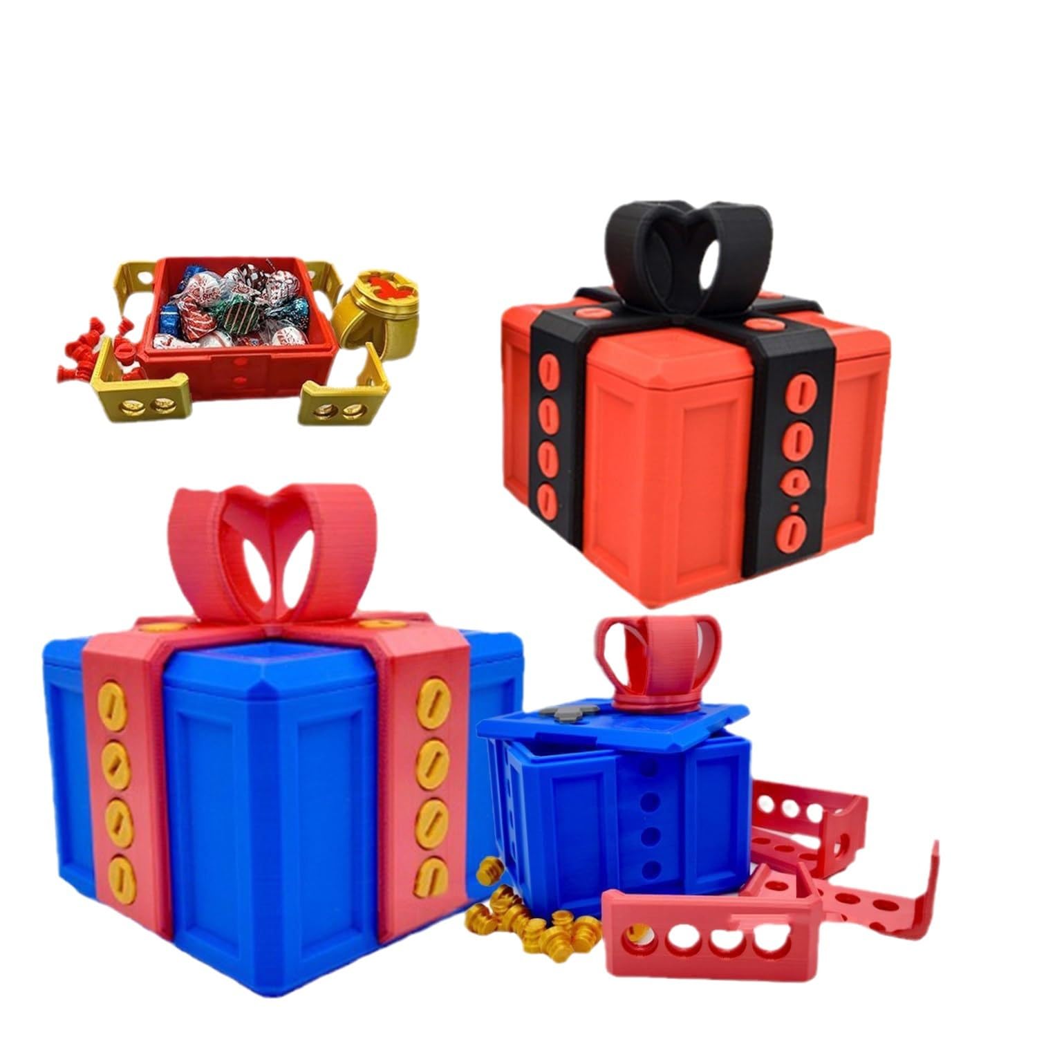 Vi per scatole regalo divertenti Scatole regalo grandi e annussanti Scatola per vi per scherzi Confezione regalo davvero stampata in 3D Esilarante contenore per carte di denaro Nuovo  15
