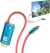 USB C to HDMI Cable Compatible with Nintendo Switch/OLED, Portable Dock 4K HDMI Adapter Cord 6.6Ft to TV with USB-C Charging Port Replacement for Nintendo Switch Dock, Steam Deck