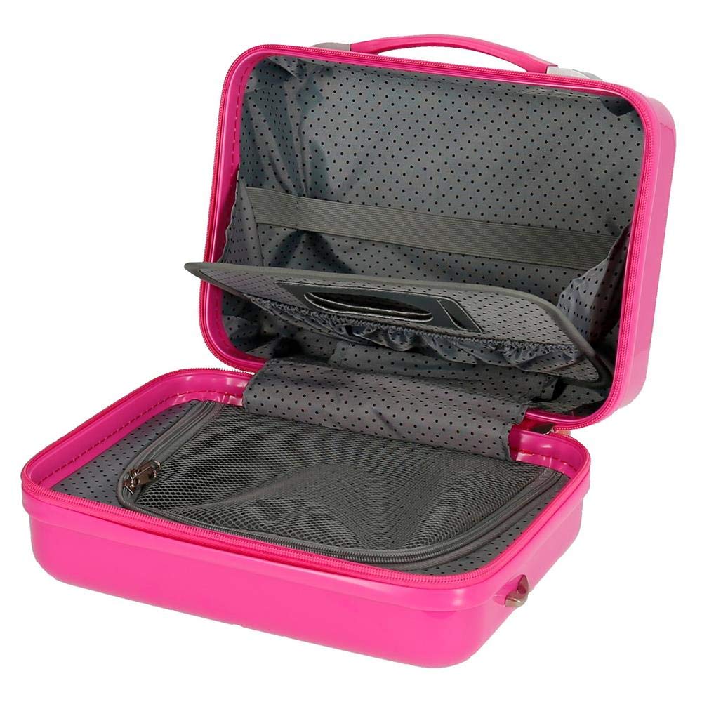 Disney Minnie Around the World - Beauty case adattabile con tracolla rosa 29 x 21 x 15 cm rigido ABS 9,14 L