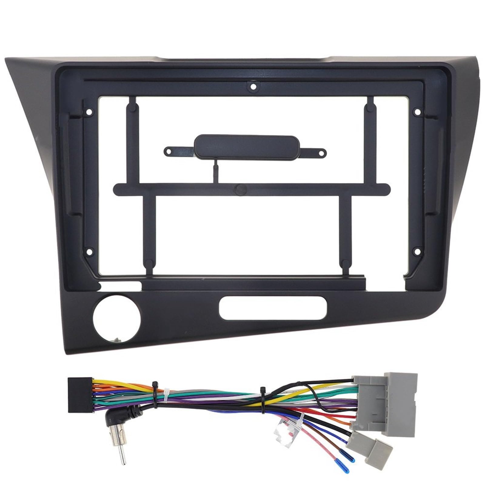 JKELPV Car Radio Frame Kit Fit For Honda CRZ CR-Z Car Frame Fascia Adapter Canbus Box Decoder Android Radio Dash Fitting Panel Kit Radio adapter(Frame And Cable LHD)