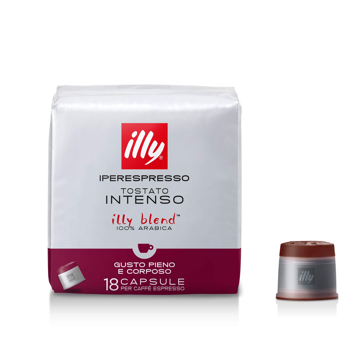 illy Macchina da caffè a Capsule Iperespresso X7.1, Bianco + Capsule caffè Iperespresso Tostato Intenso, 6 Confezioni da 18 Capsule, Totale 108 Capsule